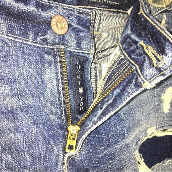 Lucky Brand Sienna Slim Med. Wash Distressed Jeans - Picture 5 of 8